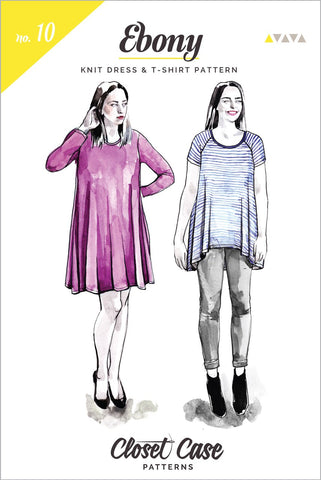 Ebony Dress & T-Shirt Pattern -- Close Case Patterns
