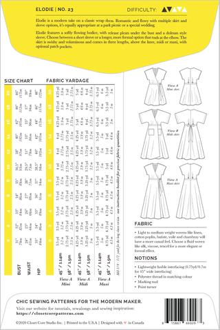 Elodie Wrap Dress Pattern -- Close Core Patterns