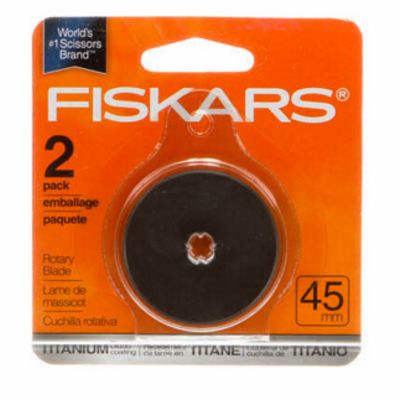 Fiskars 45mm Rotary Cutter Blades Titanium 2pk