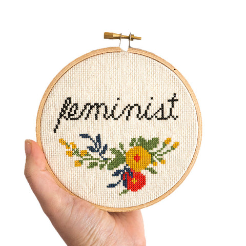 'Feminist' Embroidery Kit --- Junebug and Darlin