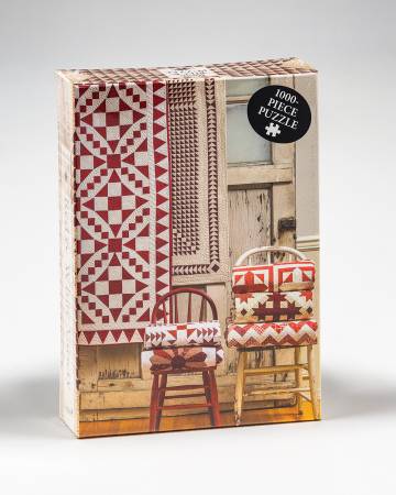 Red And White Quilt Puzzle 1000Pc