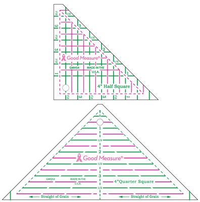Good Measure 4" Half & Quarter Square Triangle 2pc