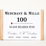 100 Glass Headed Pins Merchant & Mills of London