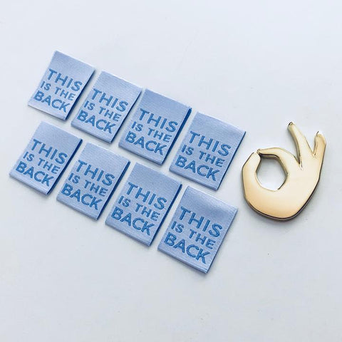 "This is the Back" Woven Label by Kylie and the Machine