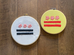 Cherry Blossom DC Flag Embroidery Pattern -- Digital Download  --- Three Little Birds Sewing Co.