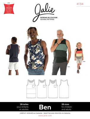 Ben Tank tops Pattern --- Jalie Patterns