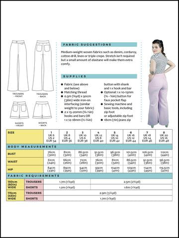 Jessa Pants & Shorts Sewing Pattern - Tilly and The Buttons