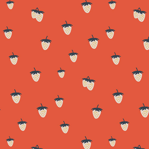 Backyard Berry Cherry in Knit --  Art Gallery Fabrics