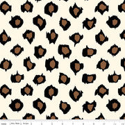 Stretch Jersey Knit Leopard in Cream -- Mimi G Style -- Riley Blake