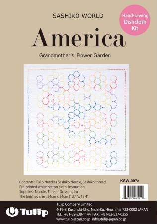 Sashiko World America Grandmother's Flower Garden Kit