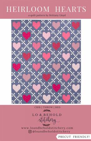 Heirloom Hearts Quilt Pattern -- Lo & Behold Stitchery