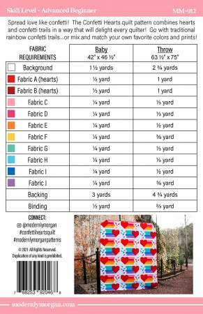 Confetti Heart Quilt Pattern by Modernly Morgan