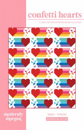 Confetti Heart Quilt Pattern by Modernly Morgan