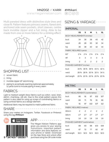 Karri Dress PATTERN by Megan Nielsen