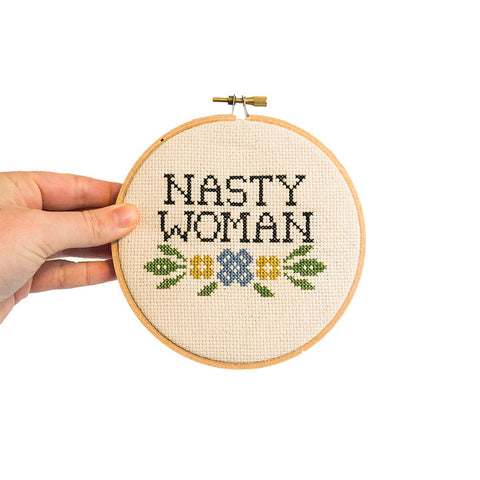 'Nasty Woman' Embroidery Kit --- Junebug and Darlin