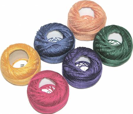 Pearl Cotton Size 12 Thread Sampler Pack Jewel  -- Presencia
