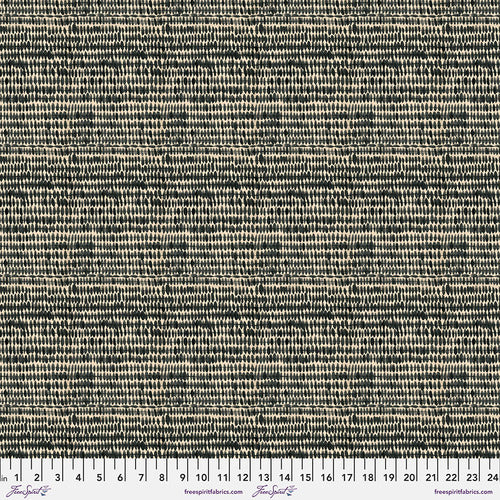 Phyllis - Charcoal || Glyphs by e bond -- Free Spirit Fabrics