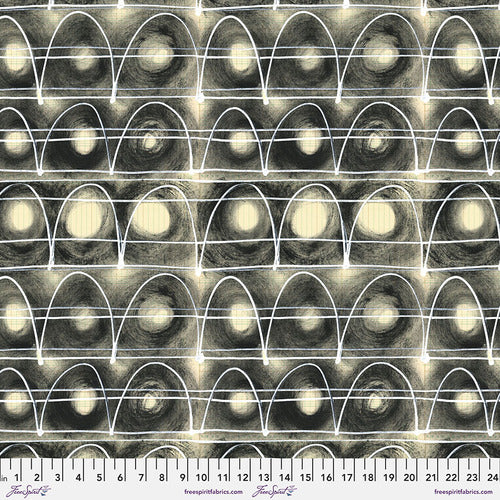 Zora - Graphite || Glyphs by e bond -- Free Spirit Fabrics