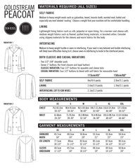 Goldstream Peacoat Sewing Pattern by Thread Theory