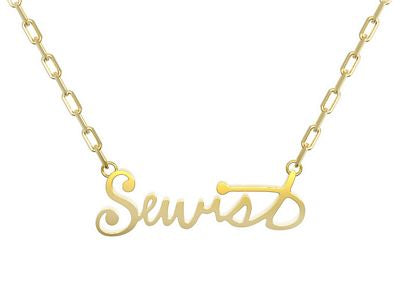 Sewist necklace in gold