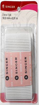 Ribbed Non-Roll Woven Elastic 2inx1 Yard-White