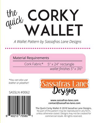The Quick Corky Wallet -- Sassafras Lane
