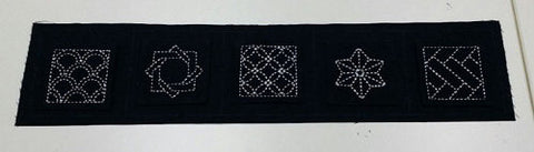 Sashiko 5- Pattern Sampler in Navy