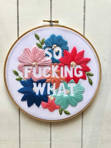 Sip & Sew -- Bad Words Embroidery