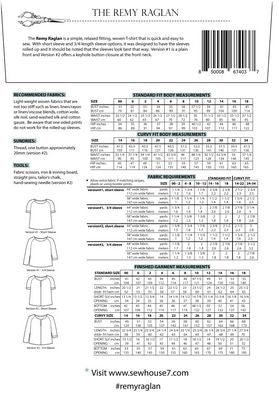 Remy Raglan Pattern --- Sew House Seven
