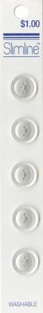 2 Hole Button Pearl 1/2in 5ct