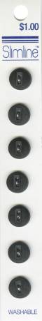 2 Hole Button Black 3/8in 7ct