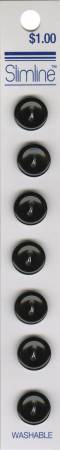 2 Hole Button Black 3/8in 7ct