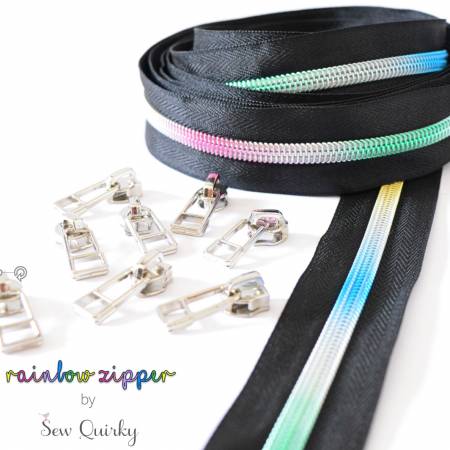 Black Rainbow Zipper by Sew Quirky -- Sew Quirky