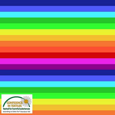 Avalana Knit Jersey- Rainbow Stripe Multi--- Stof A/S Fabrics