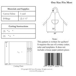 1 Yard Apron Pattern -- Sewn Wyoming