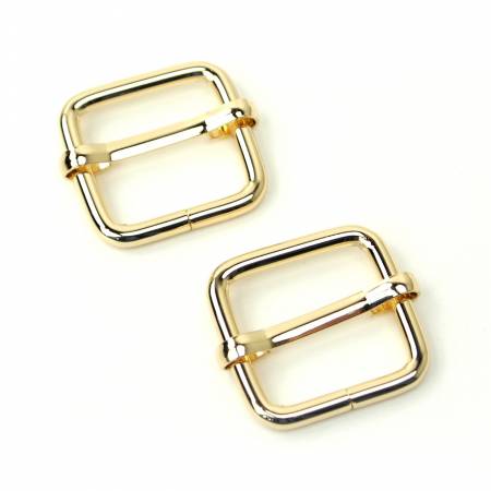 Two Slider Buckles 3/4"--- Sallie Tomato