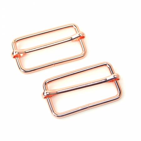 Two Slider Buckles 1 1/2" Rose Gold --- Sallie Tomato