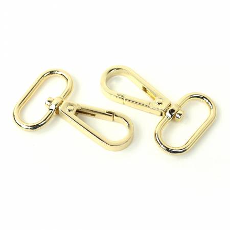 Two Swivel Hooks 1" Gold --- Sallie Tomato