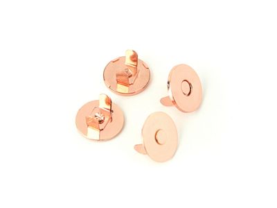 Two Magnetic Snaps 3/4" Rose Gold -- - Sallie Tomato