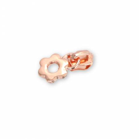 Four Flower Zipper Pulls Rose Gold --- Sallie Tomato