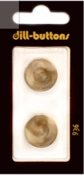 Fashion Buttons 11/16" 2-whole beige/cream -- Dill Buttons