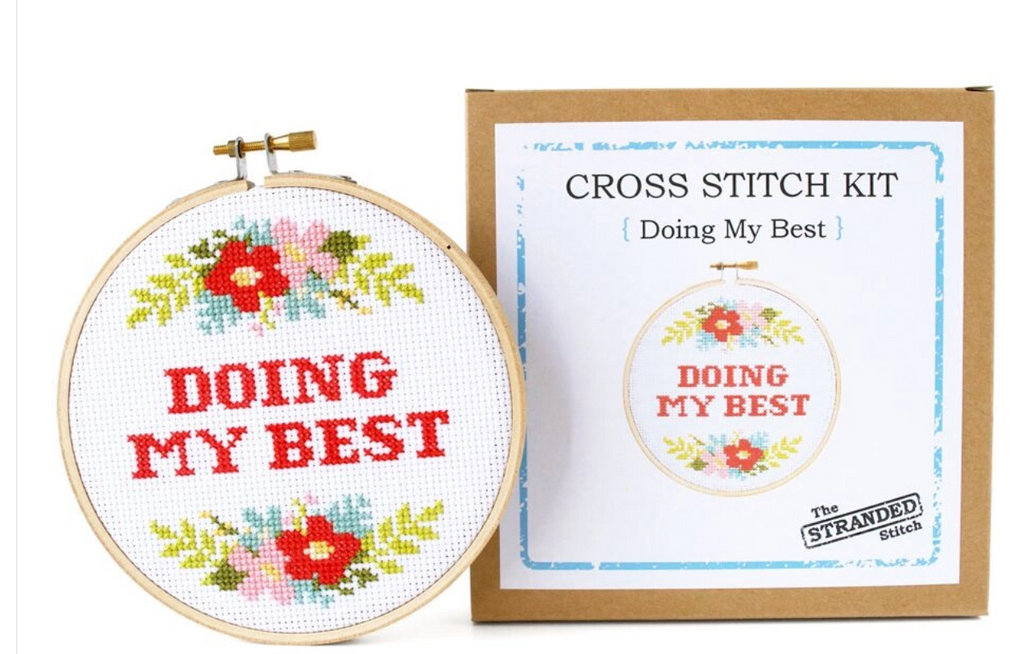 Doing My Best Cross Stitch Kit --- Stranded Stitch