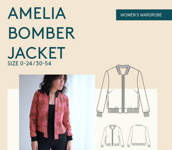 Amelia Bomber Jacket Pattern -- Wardrobe by Me