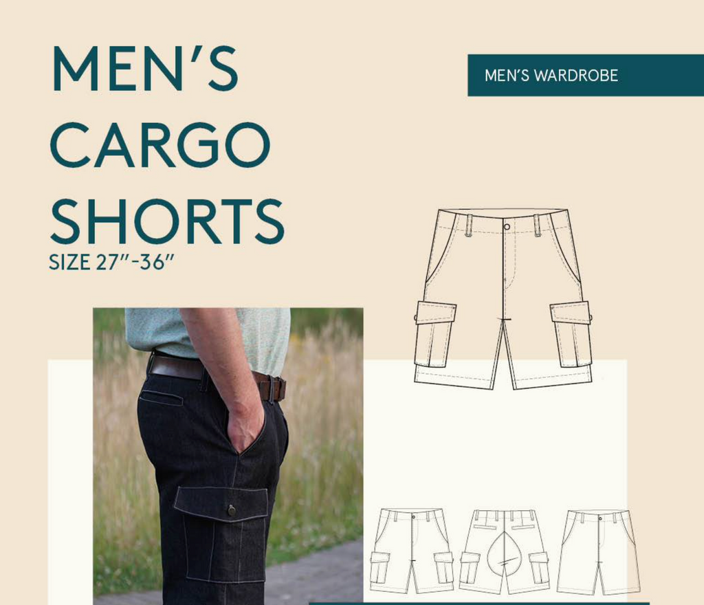 Men's Cargo Shorts Pattern -- Wardrobe by Me