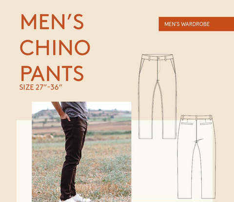 Men's Chino Pants Pattern -- Wardrobe by Me