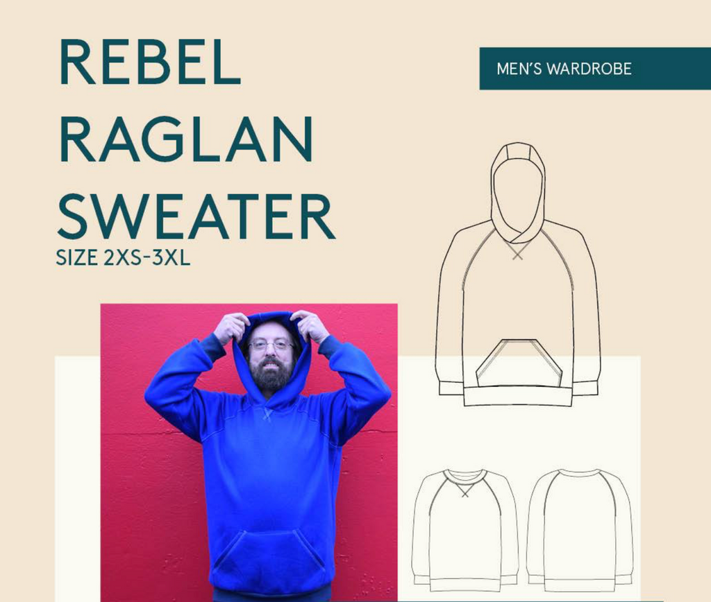 Men's Rebel Raglan Sweatshirt Pattern -- Wardrobe by Me