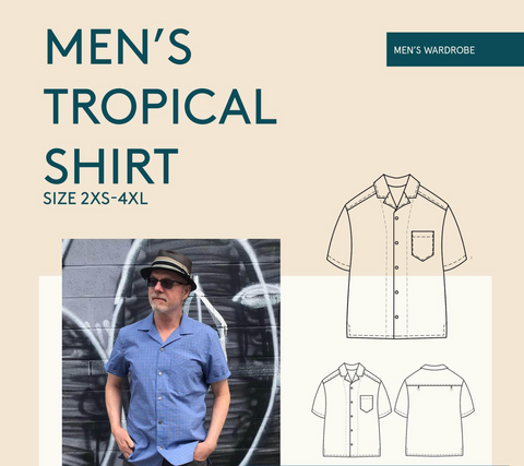 Men's Tropical Shirt Pattern -- Wardrobe by Me