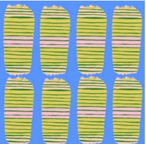 Katie Kortman Blue Green Stripe Cotton Sateen -- Nerida Hansen