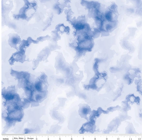 Stretch Jersey Knit Tie Dye Tonal Indigo -- The RBD Designers for Riley Blake
