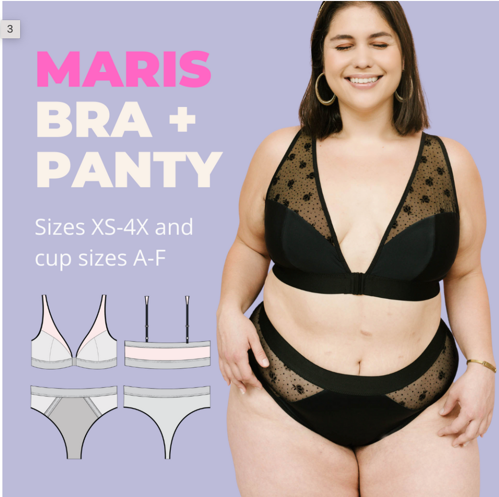 Maris Bralette & Panty Pattern -- Madalynne Intimates – Three